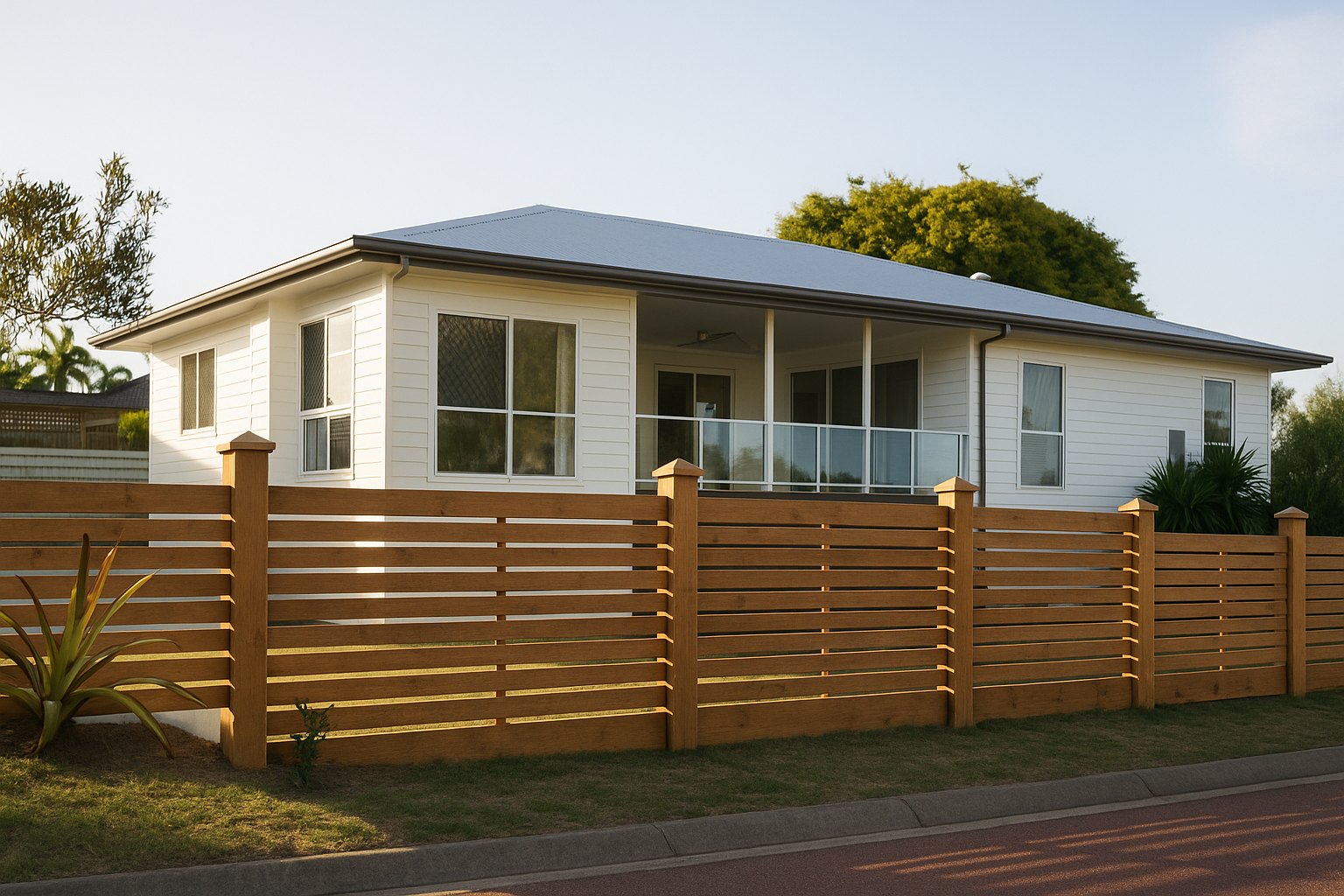 Beautiful fence installation