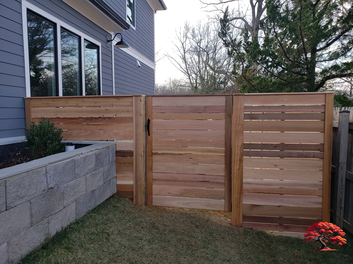 Horizontal fence installation