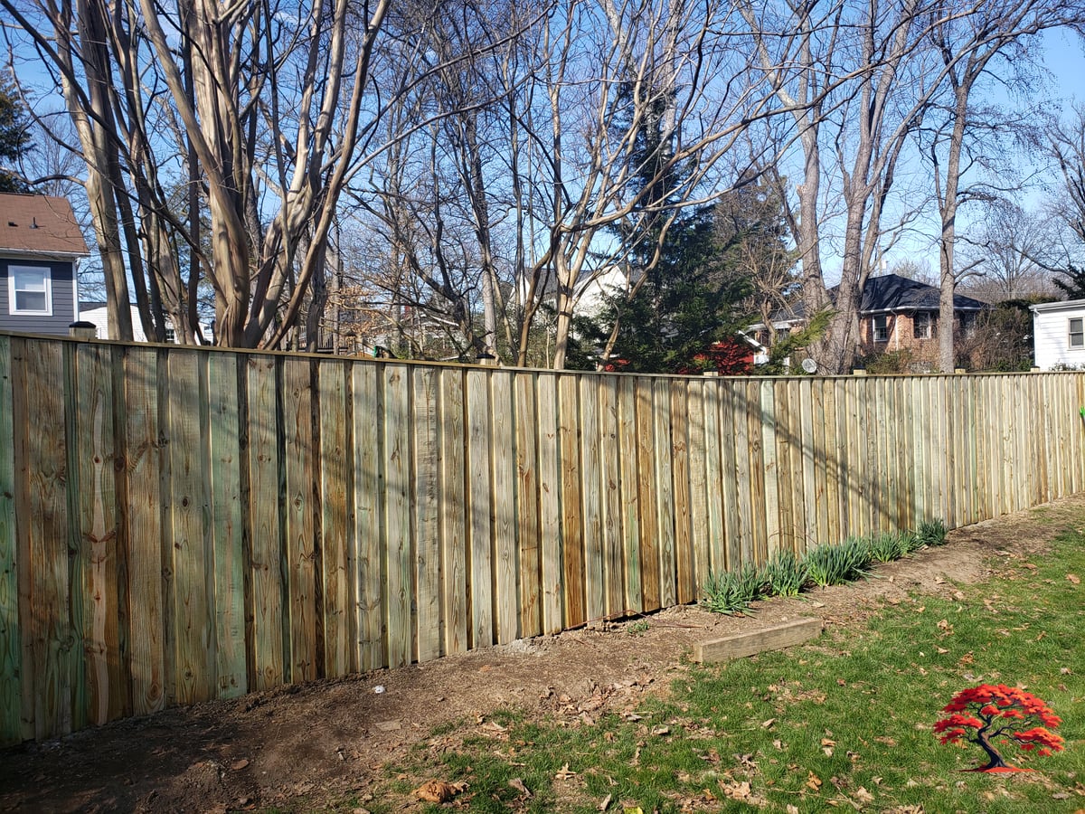 Privacy fence installation
